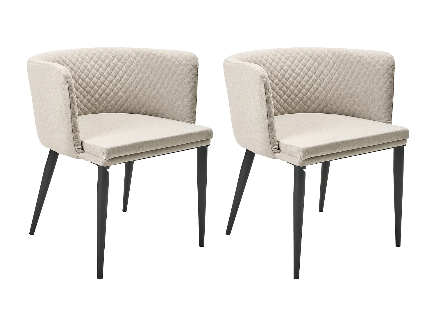 Lot de 2 chaises de jardin LIMASSON Tissu Beige