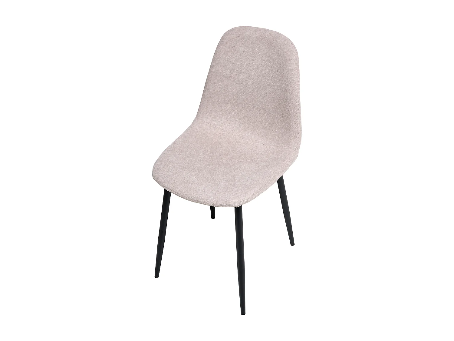 Lot de 4 chaises de salle à manger CRANDALL Tissu Beige