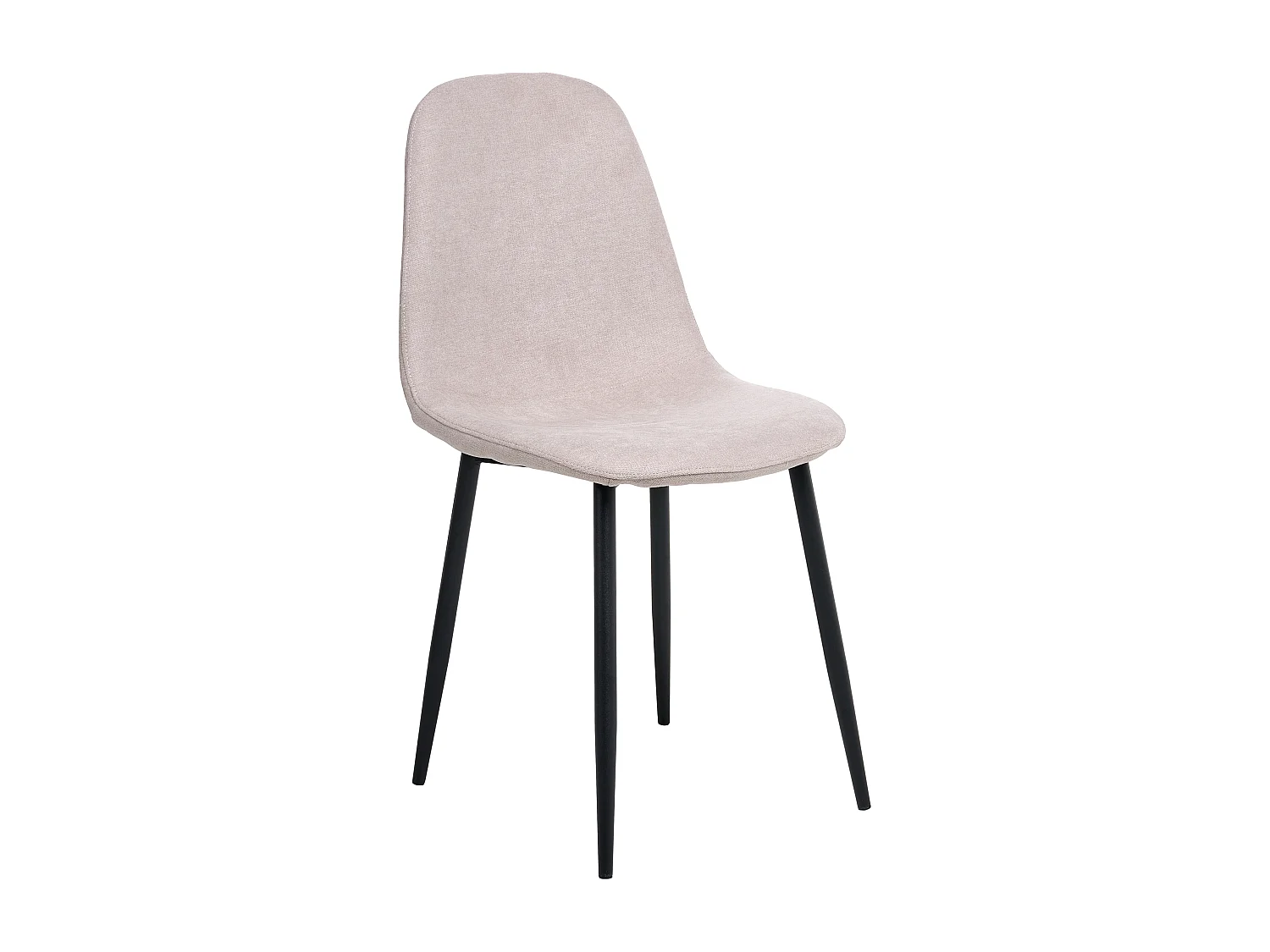 Lot de 4 chaises de salle à manger CRANDALL Tissu Beige