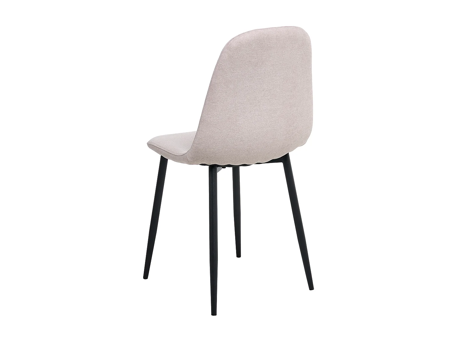 Lot de 4 chaises de salle à manger CRANDALL Tissu Beige