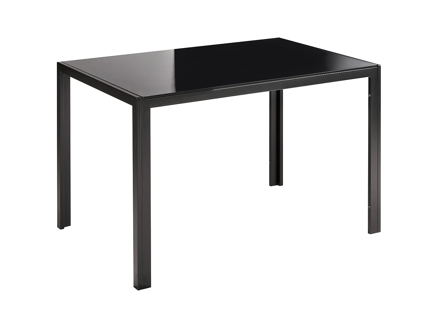 Table de repas LAVOS Noir 120 cm 80 cm Verre de sécurité