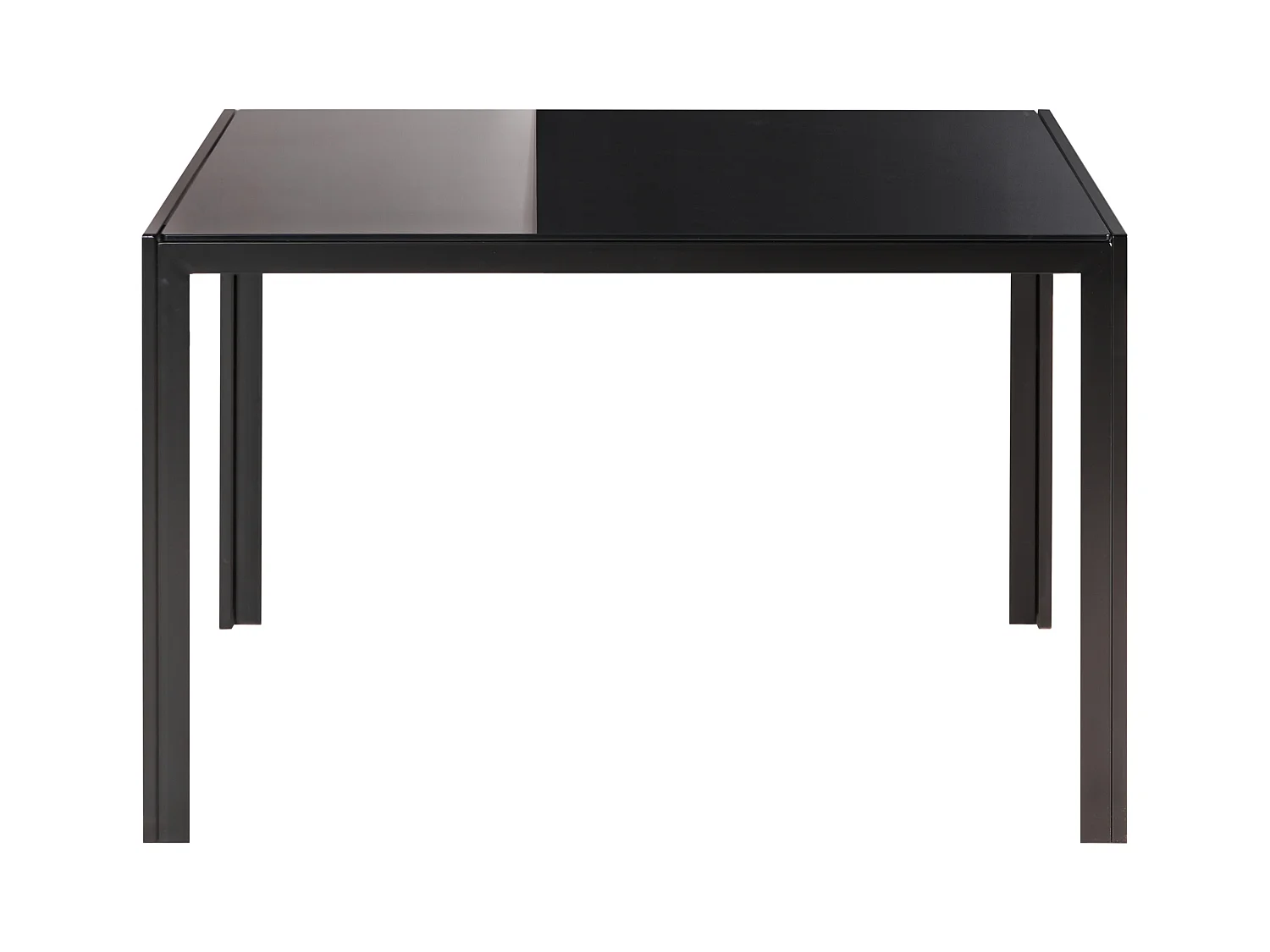 Table de repas LAVOS Noir 120 cm 80 cm Verre de sécurité