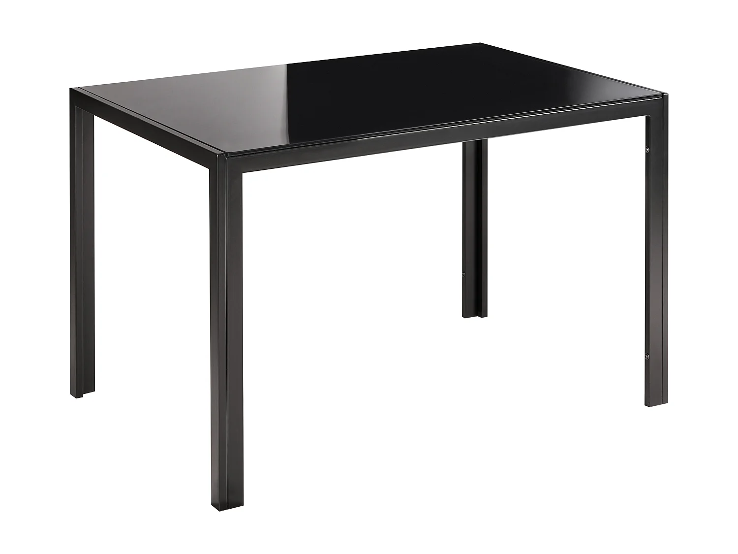 Table de repas LAVOS Noir 120 cm 80 cm Verre de sécurité