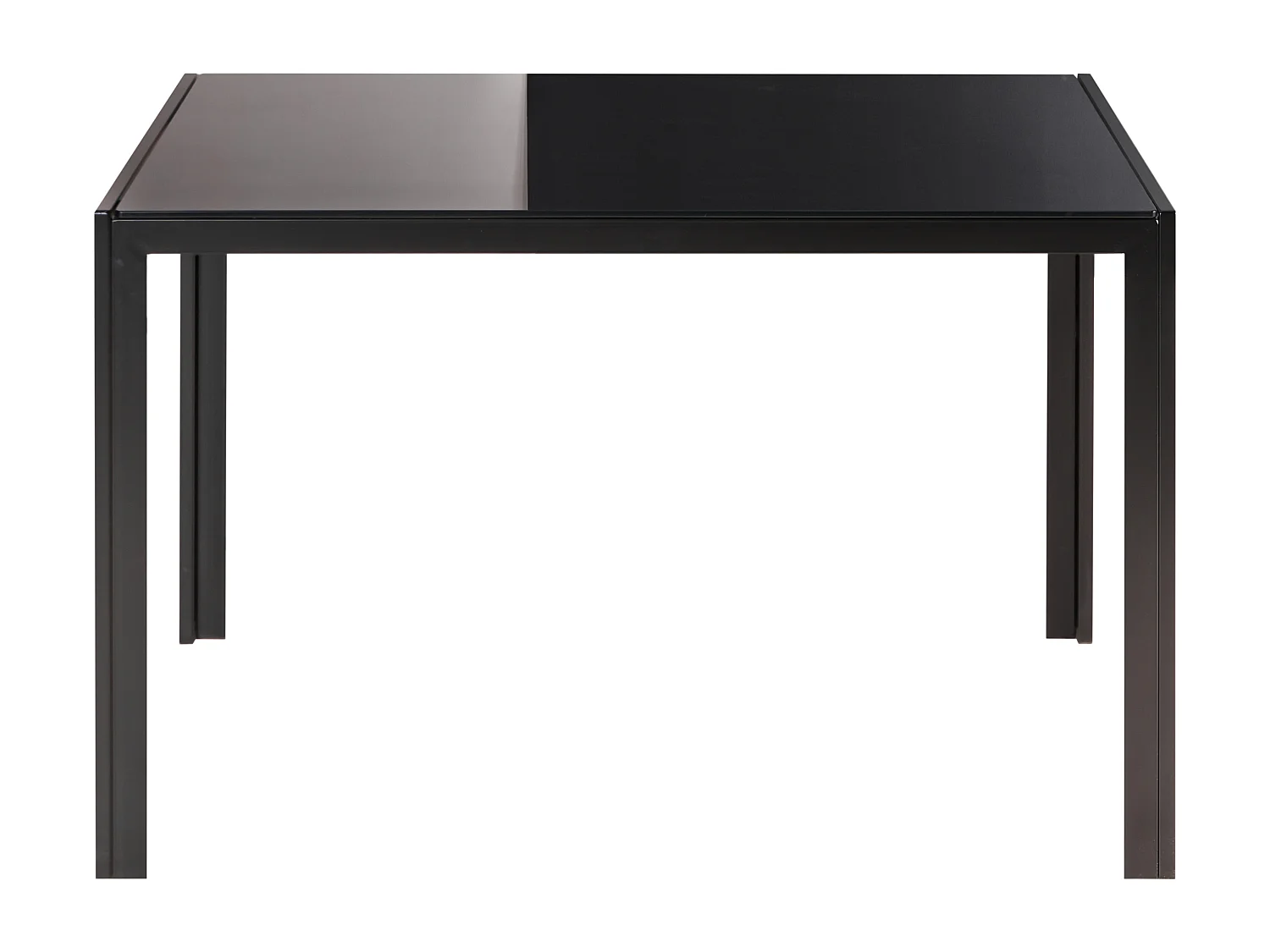Table de repas LAVOS Noir 120 cm 80 cm Verre de sécurité