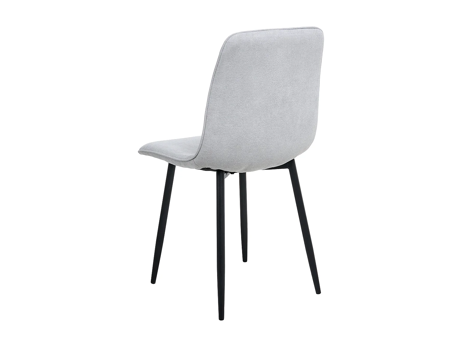 Lot de 4 chaises de salle à manger TUSCOLA Tissu Gris clair