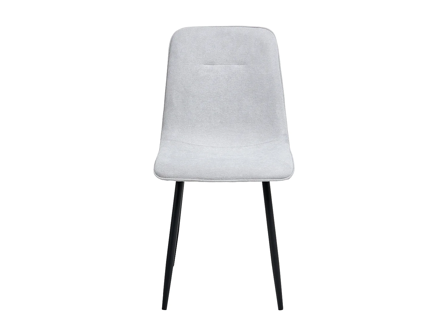 Lot de 4 chaises de salle à manger TUSCOLA Tissu Gris clair