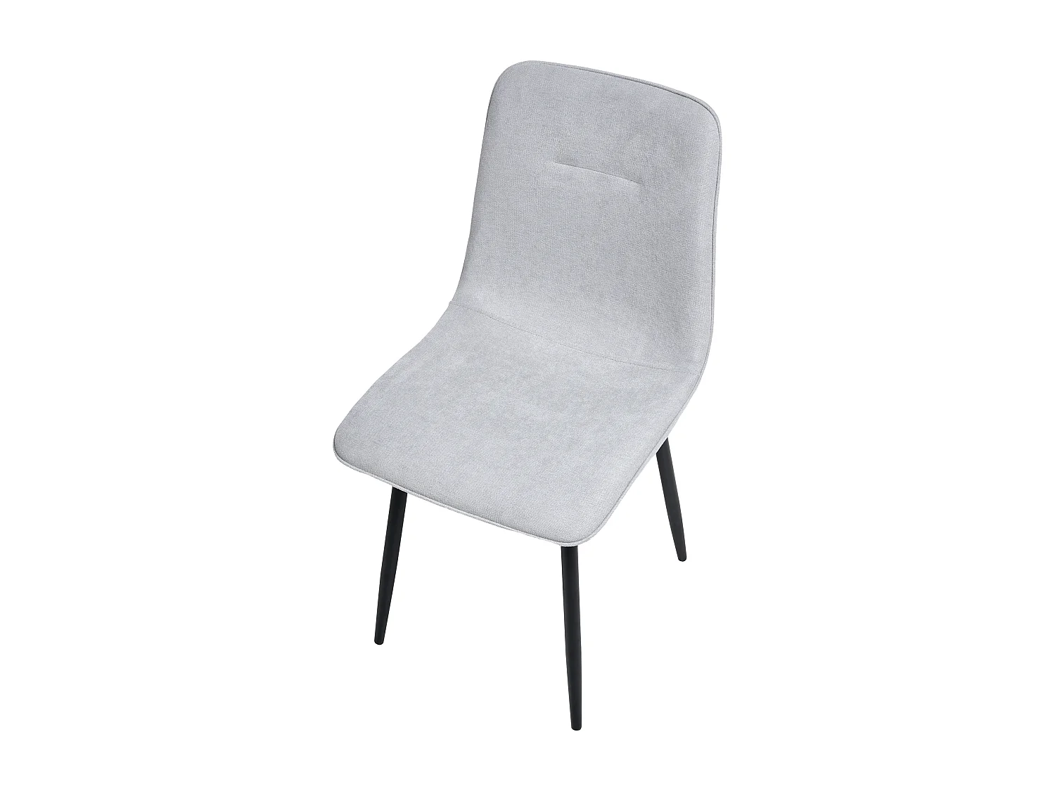 Lot de 4 chaises de salle à manger TUSCOLA Tissu Gris clair