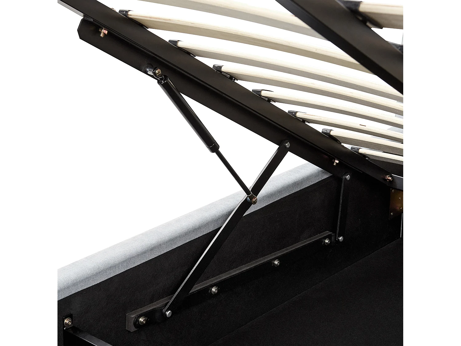 Lit ottoman Tissu chenille VAUCLUSE 180 x 200 cm Bleu clair