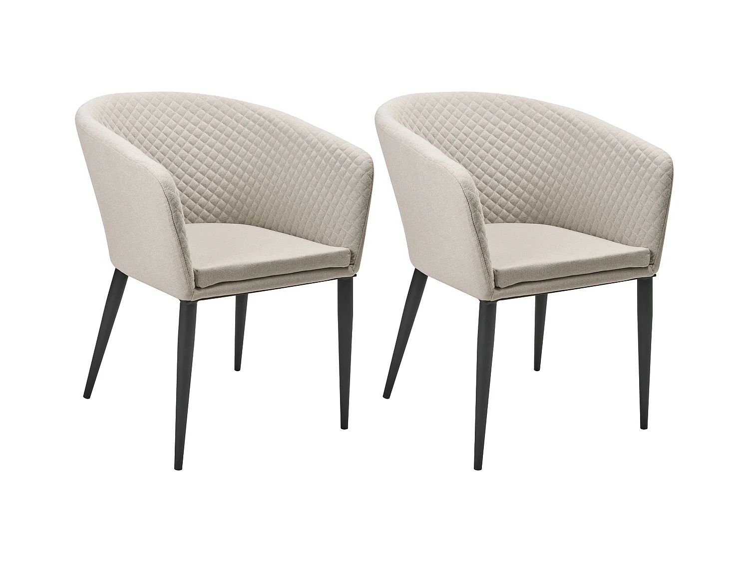 Lot de 2 chaises de jardin CURGOS Tissu Beige