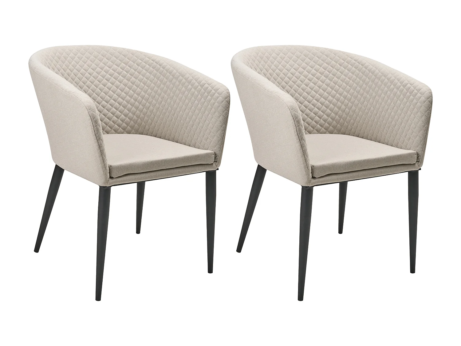 Lot de 2 chaises de jardin CURGOS Tissu Beige