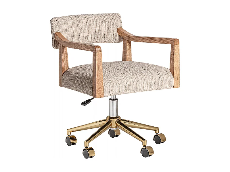 Chaise de bureau Nozay élévatrice en bois noble