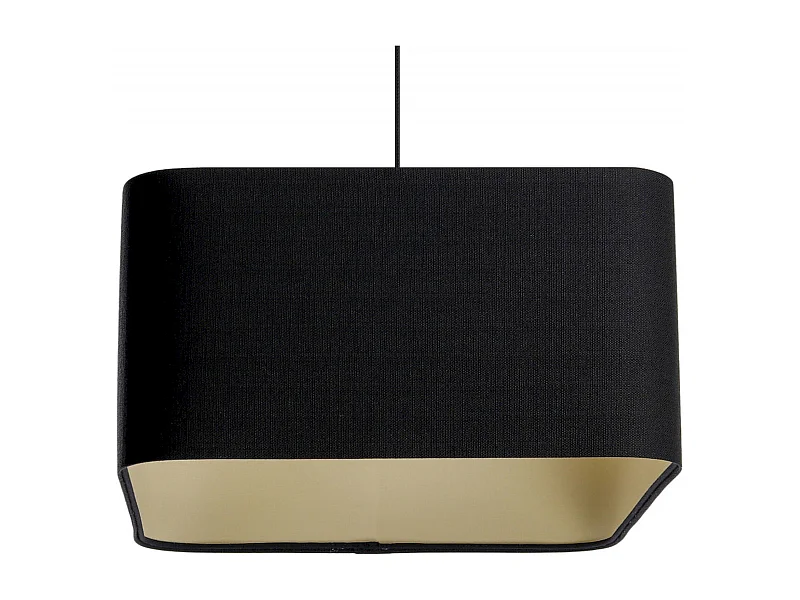 Suspension élégance tissu lin et plastique beige - Hauteur 20 cm