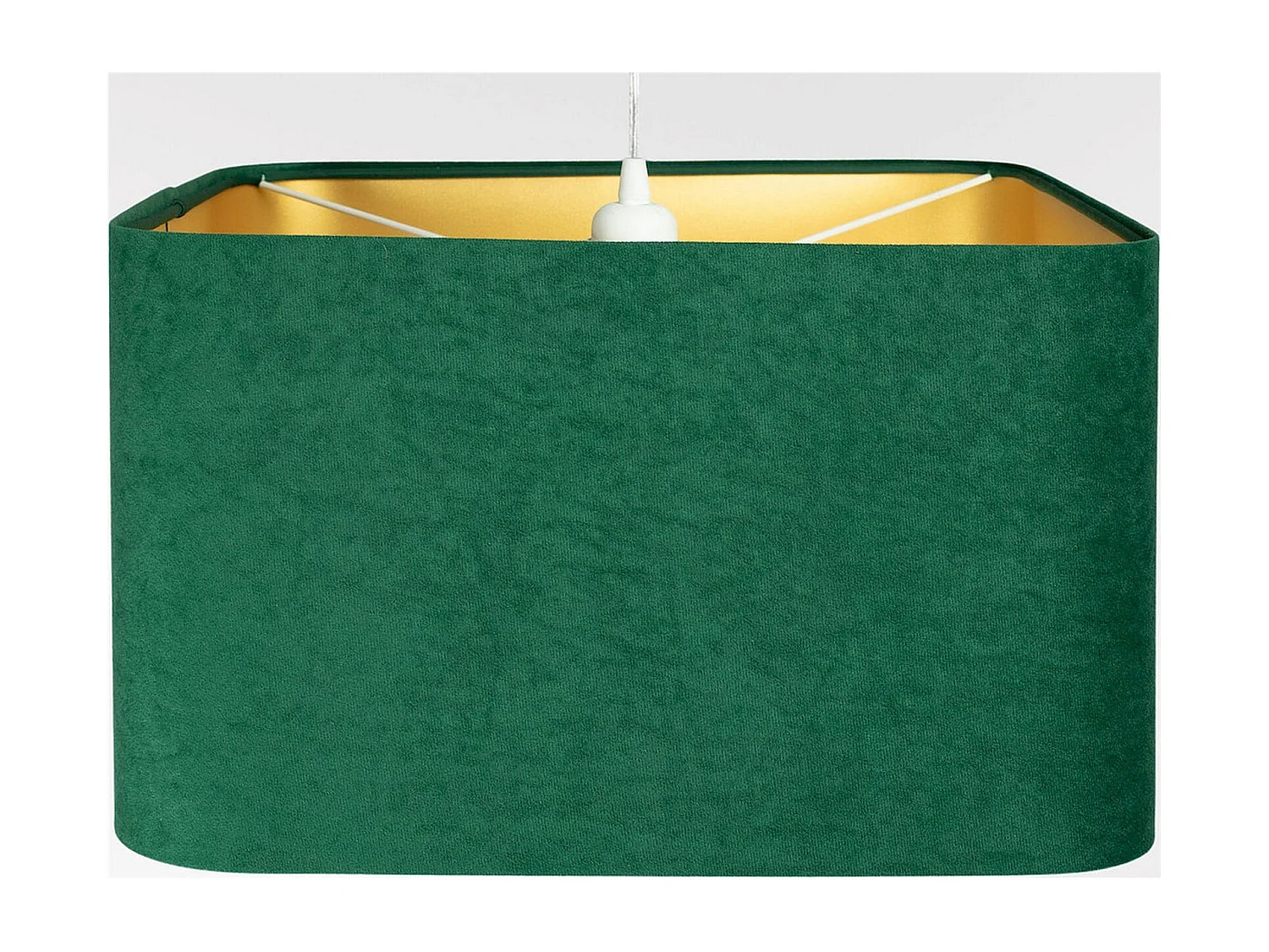 Suspension élégance velours et lumière dorée - Hauteur 20 cm