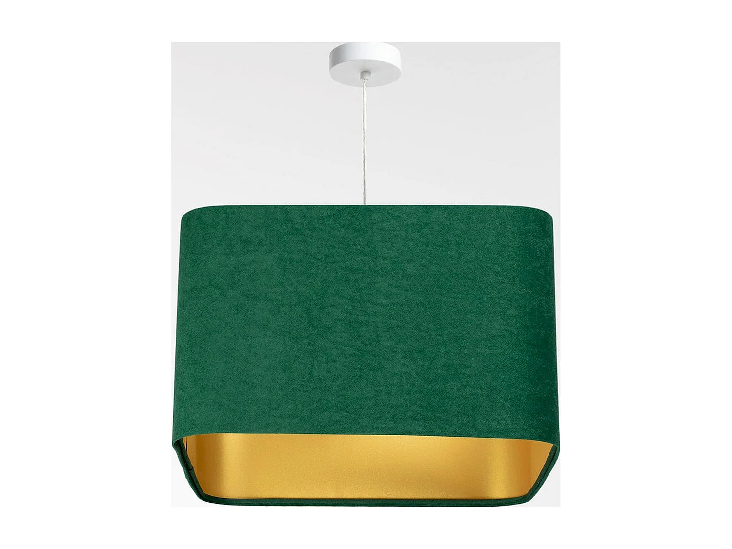 Suspension élégance velours et lumière dorée - Hauteur 20 cm