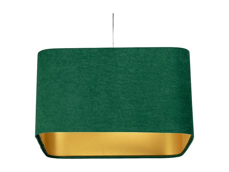 Suspension élégance velours et lumière dorée - Hauteur 20 cm