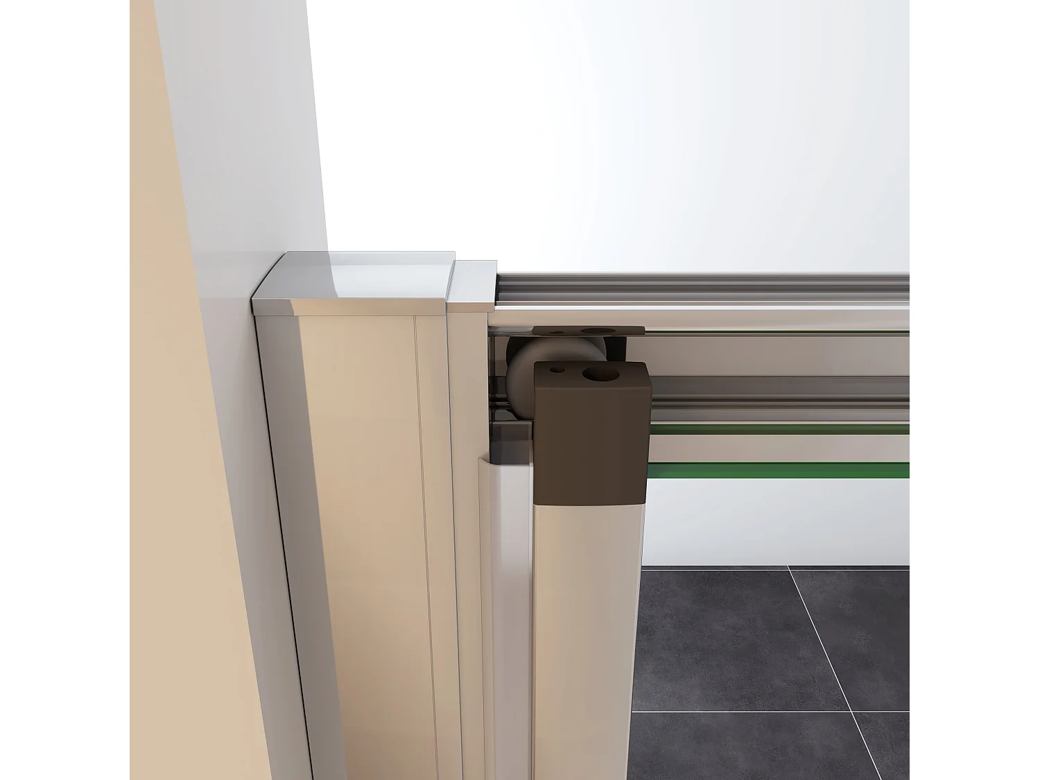 5mm 76x185cm Sicherheitsglas Duschkabine Falttür Duschtür Duschabtrennung