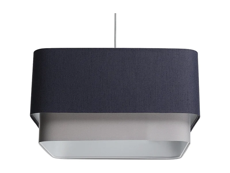 Suspension élégante en lin texturé et PVC gris