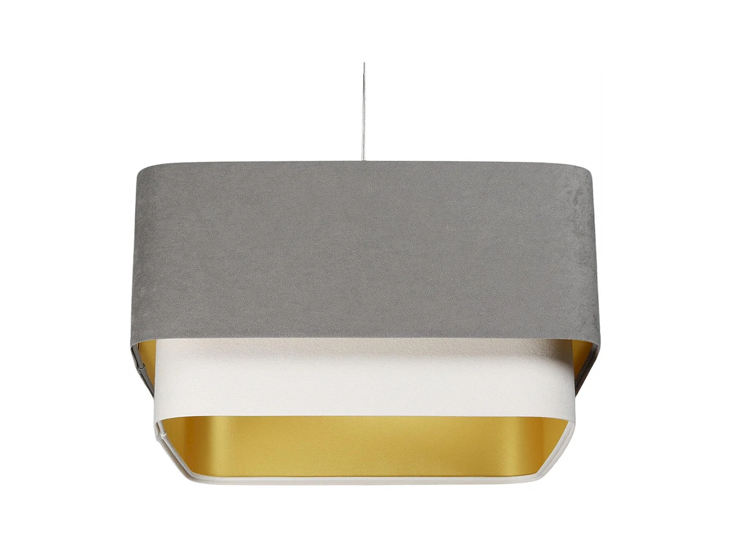 Suspension élégante velours et finitions dorées