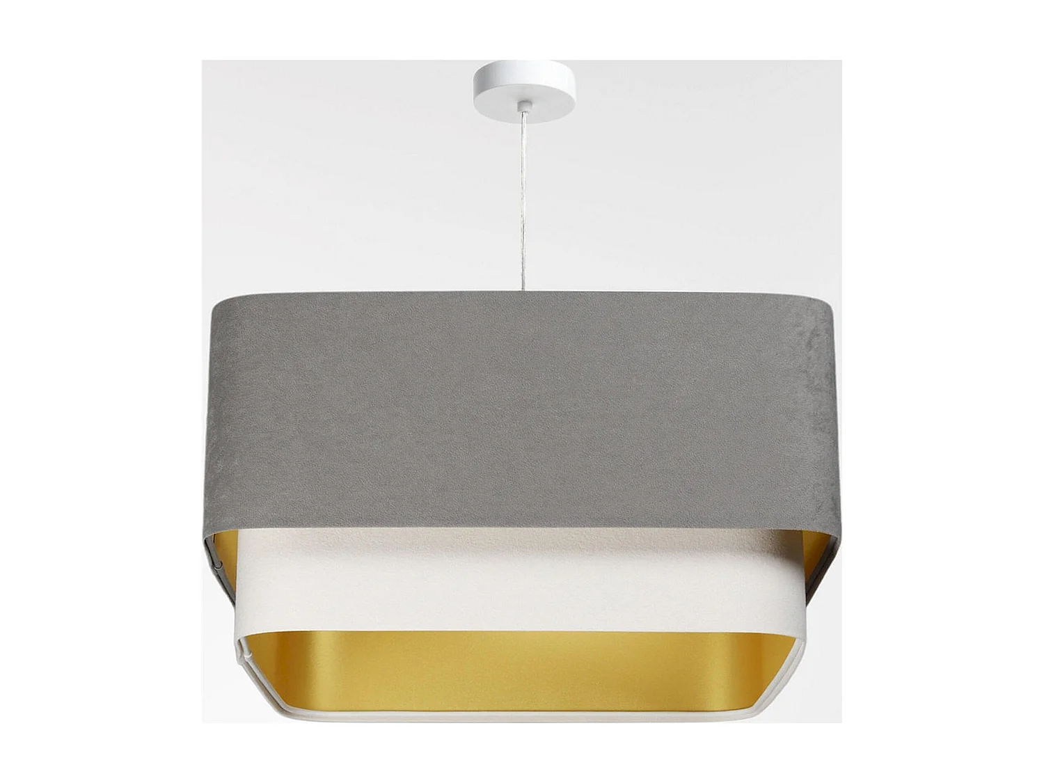 Suspension élégante velours et finitions dorées