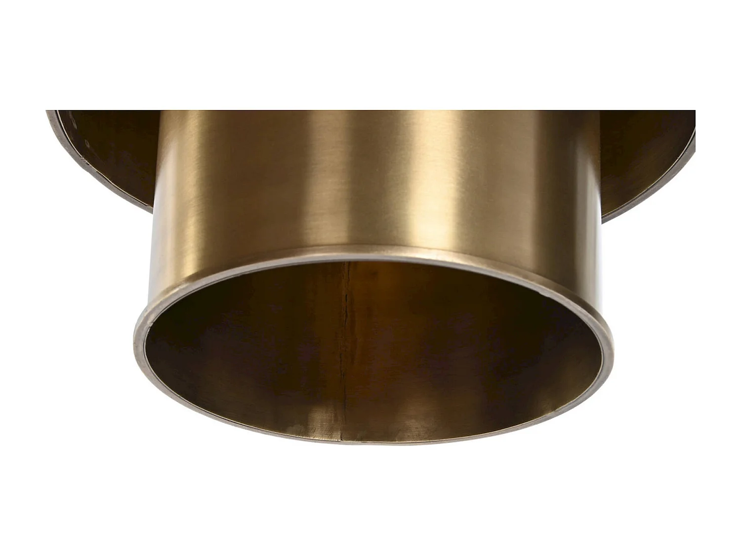 Suspension triple niveaux dorée pour élégance intérieure