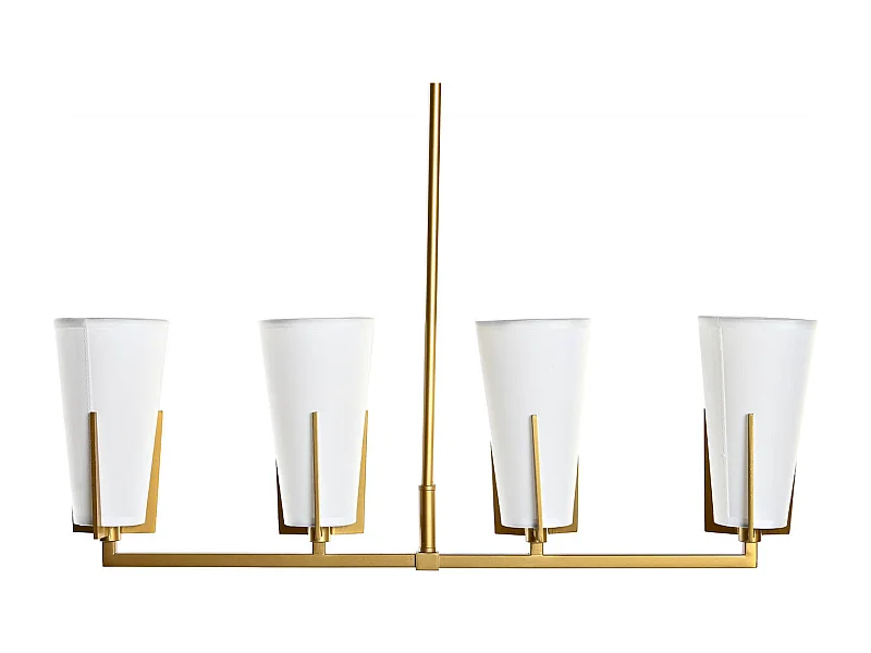 Suspension élégance dorée et blanche pour intérieur chic