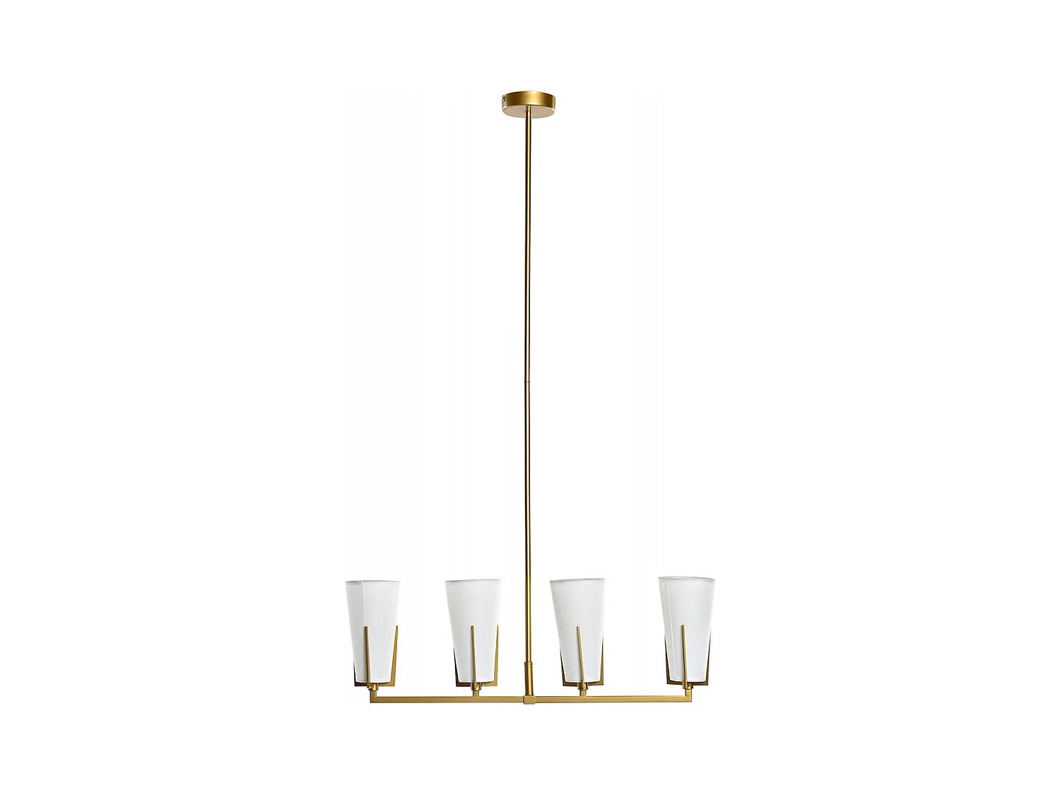 Suspension élégance dorée et blanche pour intérieur chic