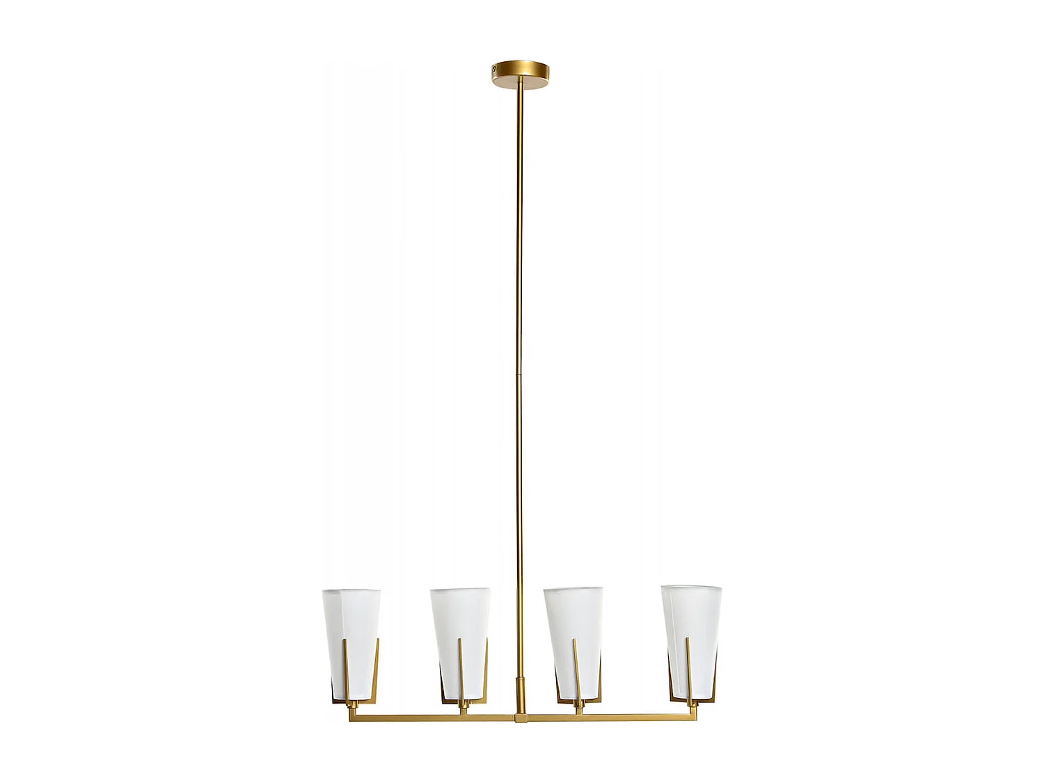 Suspension élégance dorée et blanche pour intérieur chic