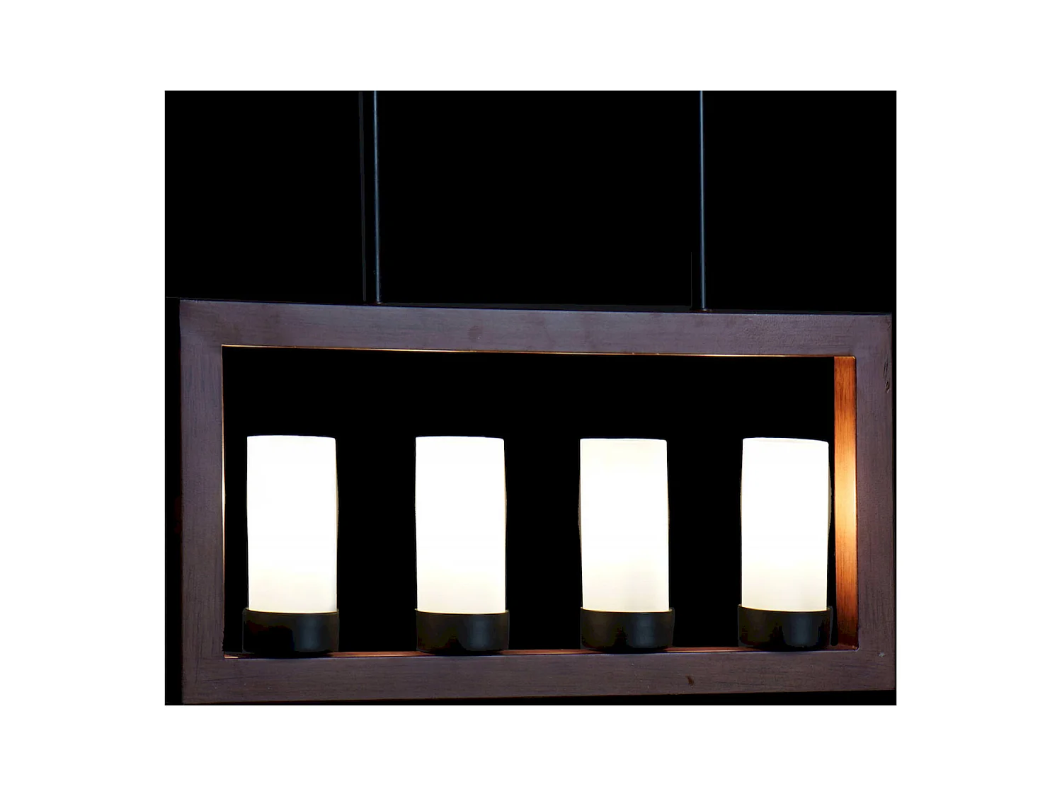 Suspension effet bois élégant pour intérieur moderne