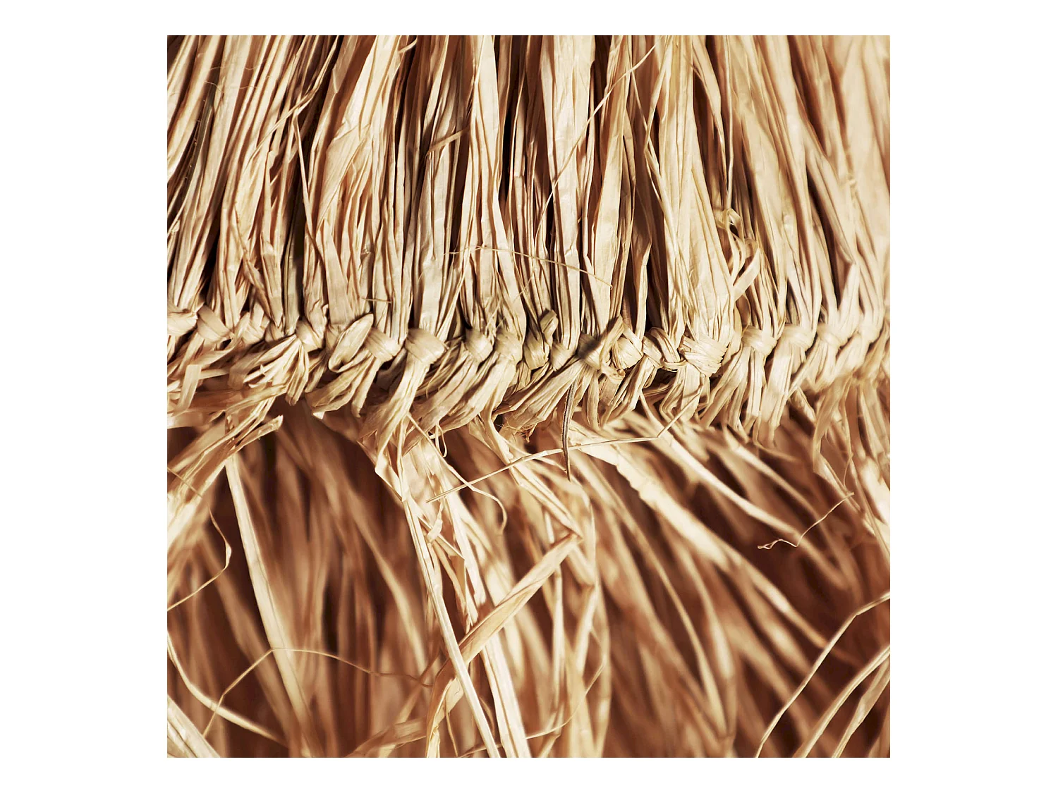 Suspension bohème chic en fibres naturelles