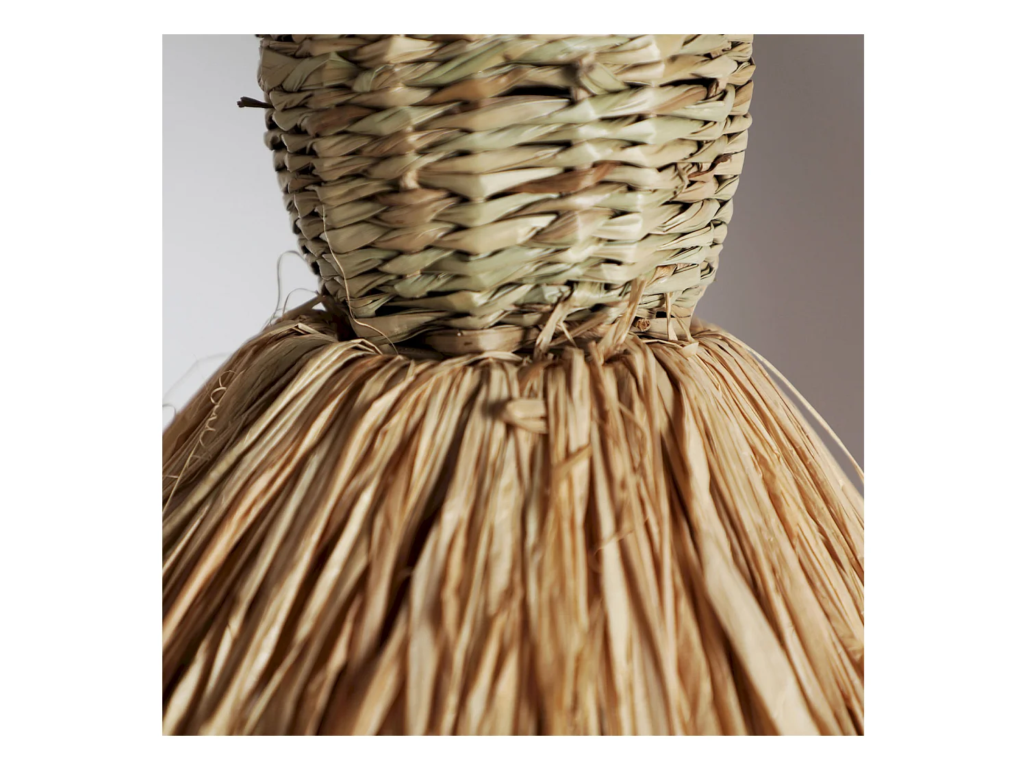 Suspension bohème chic en fibres naturelles