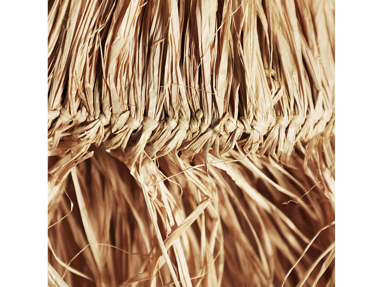 Suspension bohème chic en fibres naturelles