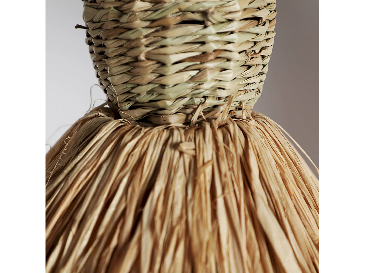 Suspension bohème chic en fibres naturelles