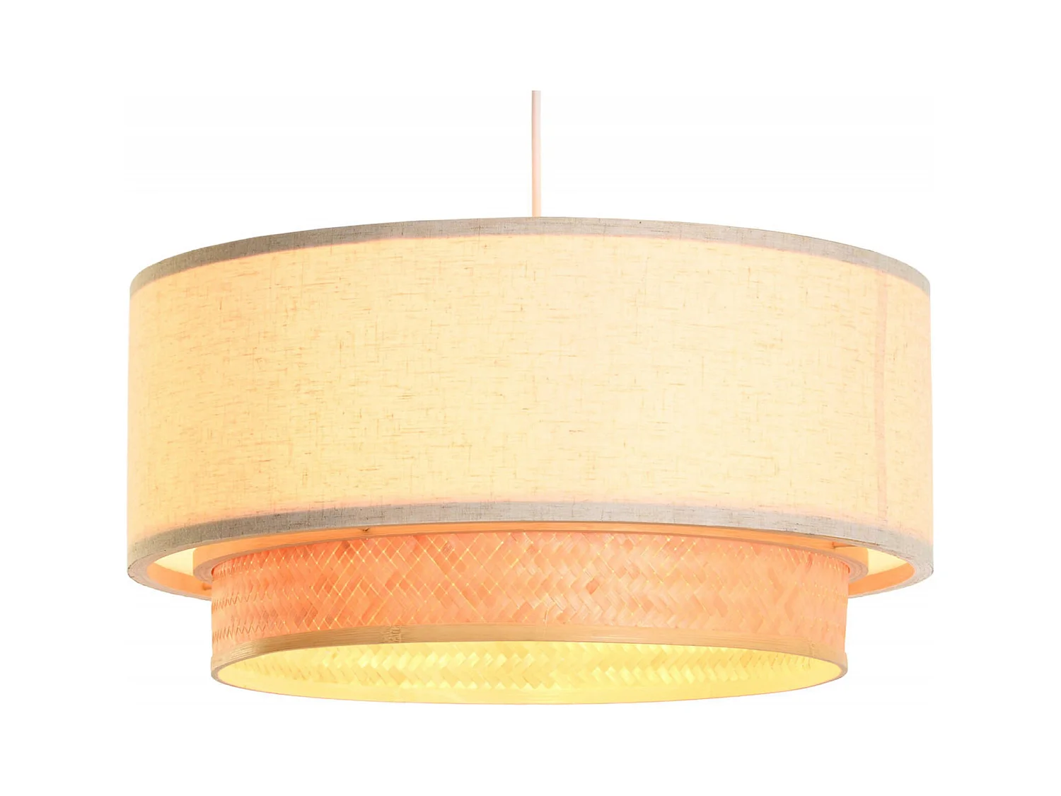 Suspension bambou élégante lumière douce et naturelle