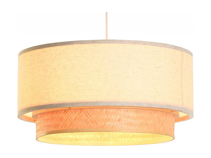 Suspension bambou élégante lumière douce et naturelle