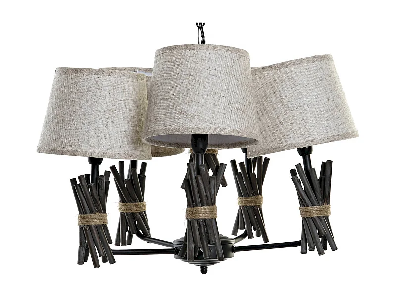 Suspension chic grise et beige pour intérieur élégant