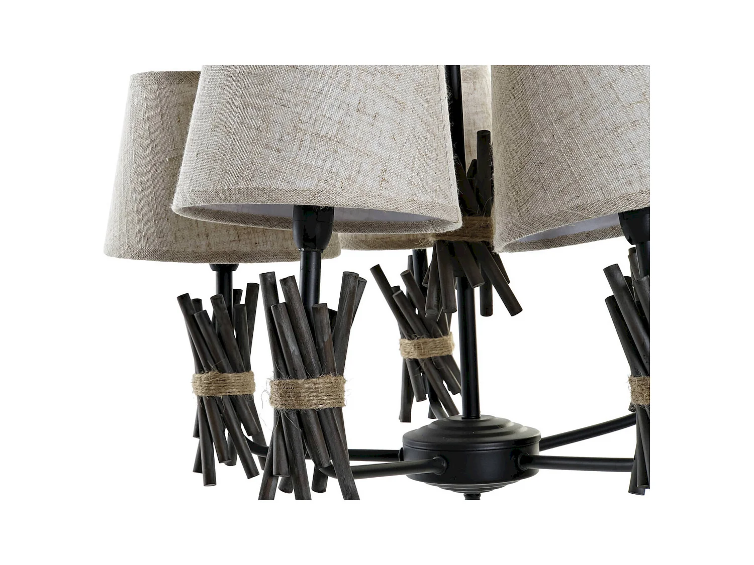 Suspension chic grise et beige pour intérieur élégant