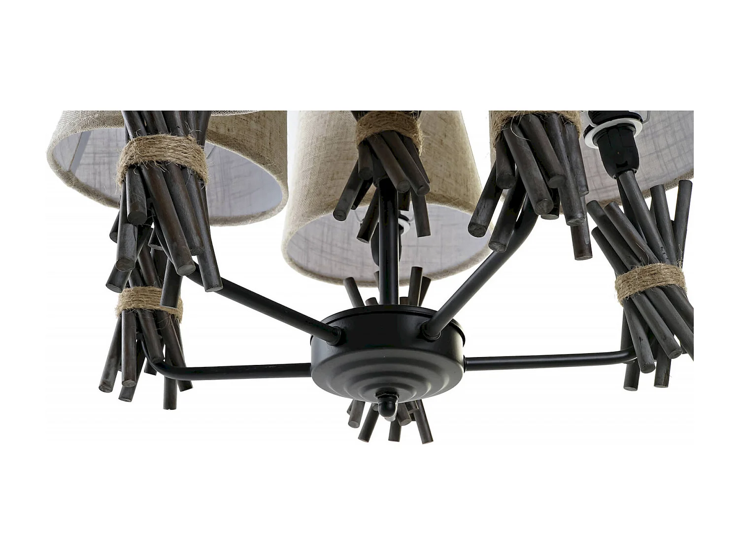 Suspension chic grise et beige pour intérieur élégant