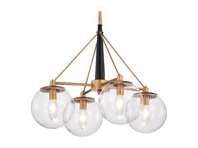 Suspension élégante dorée métal et verre chic et moderne