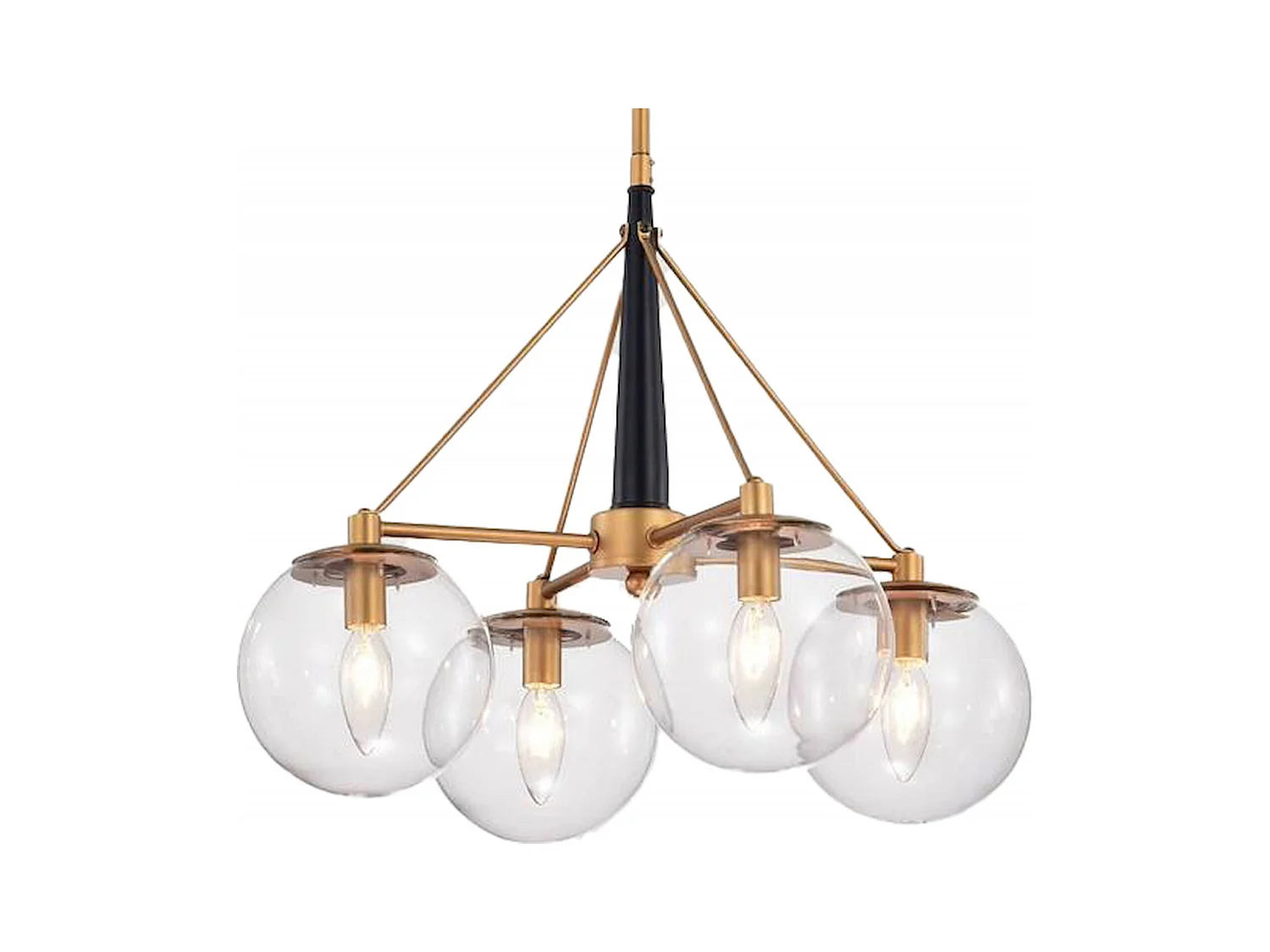 Suspension élégante dorée métal et verre chic et moderne