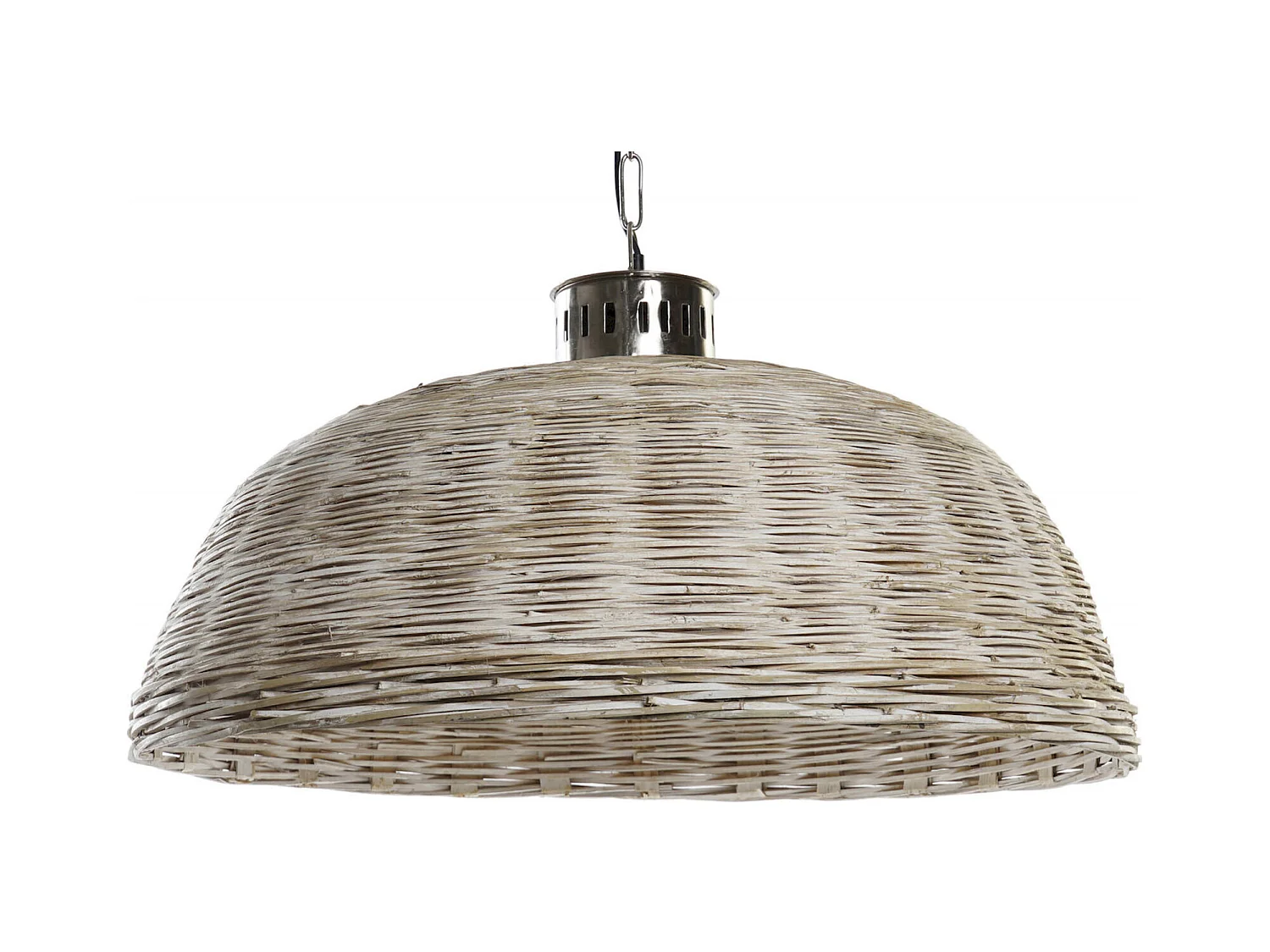 Suspension chic en rotin et métal pour intérieur élégant