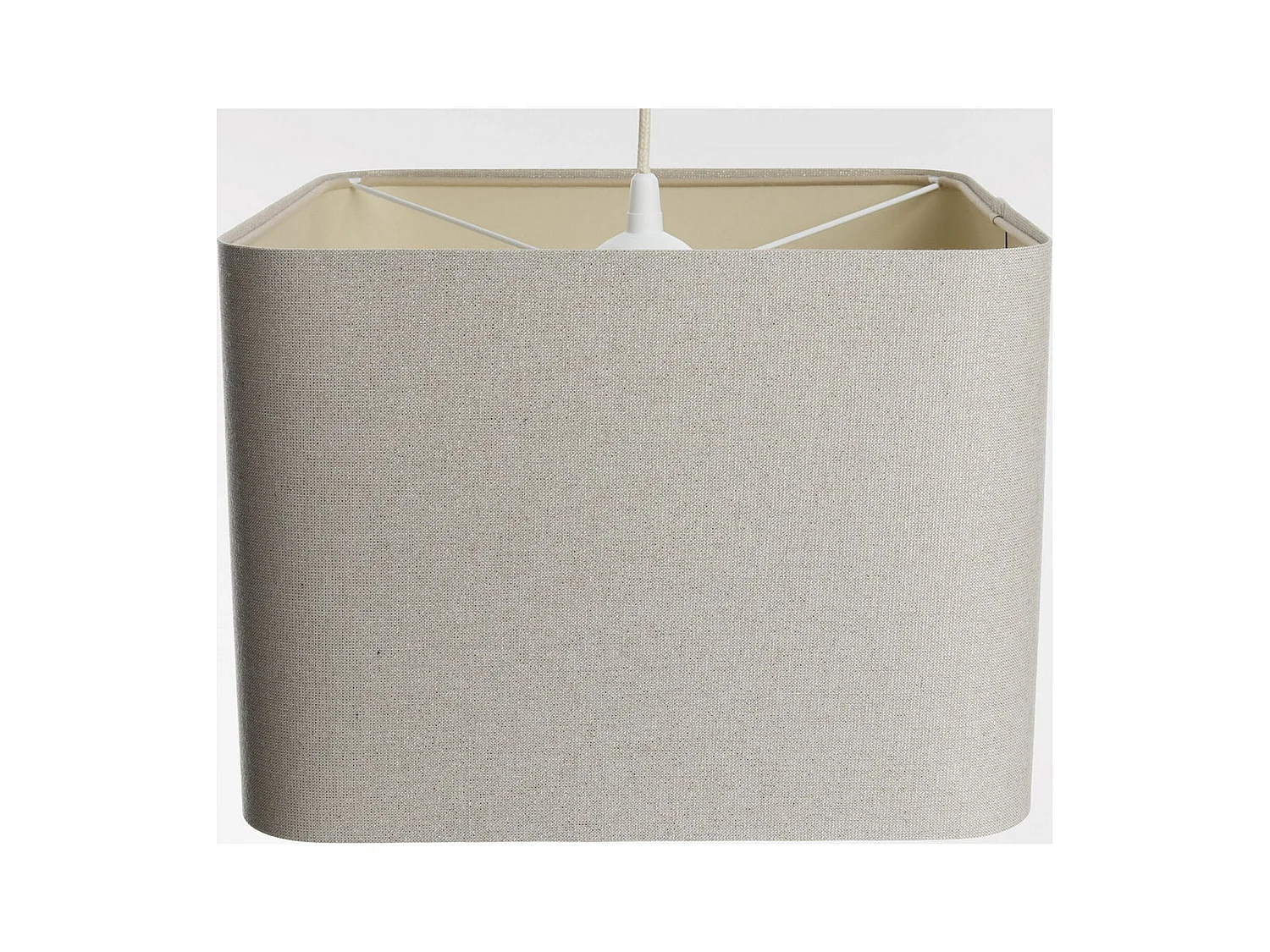 Suspension lin beige élégante - Hauteur 30 cm