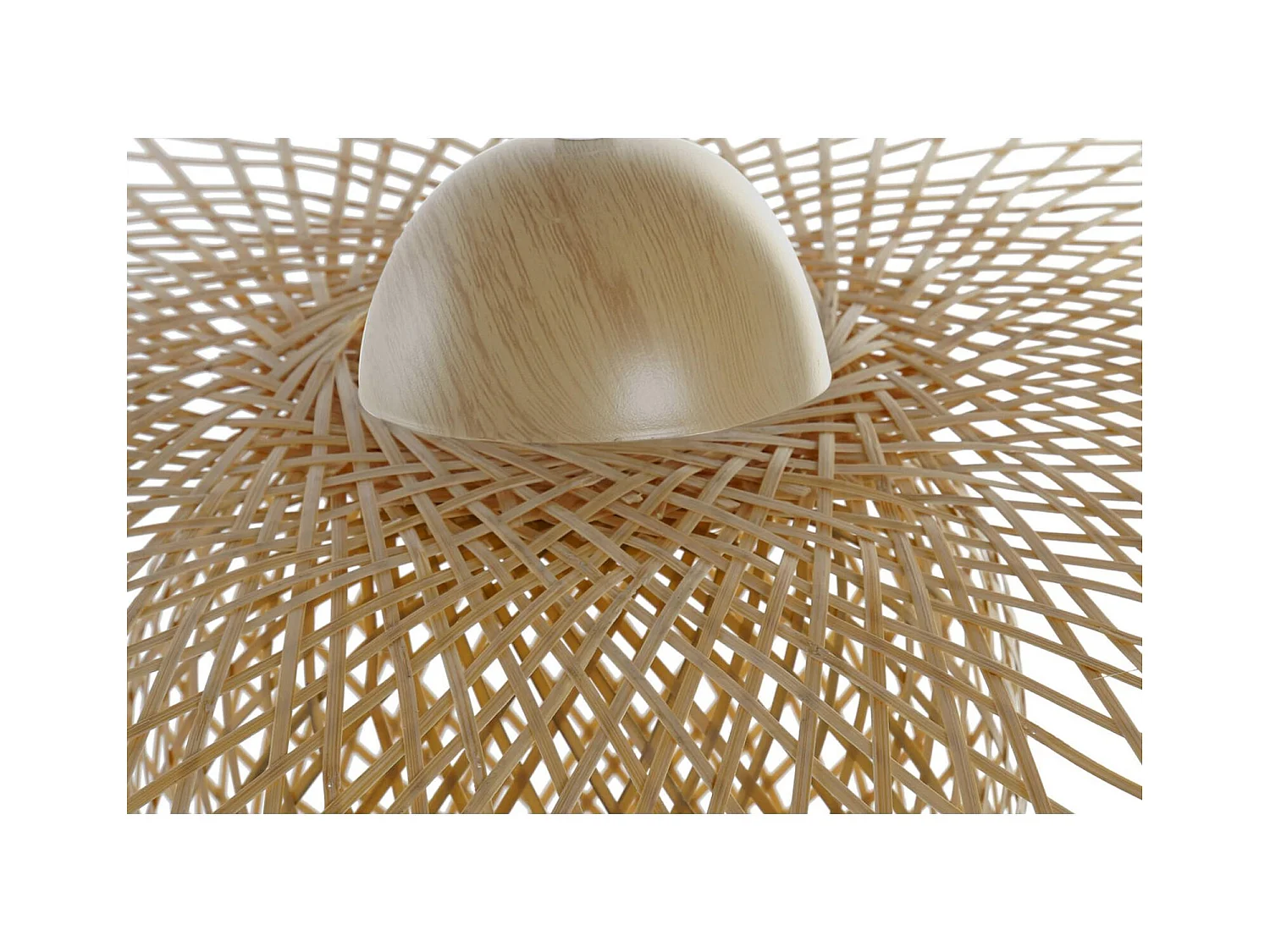 Suspension bambou tressé main pour intérieur chaleureux