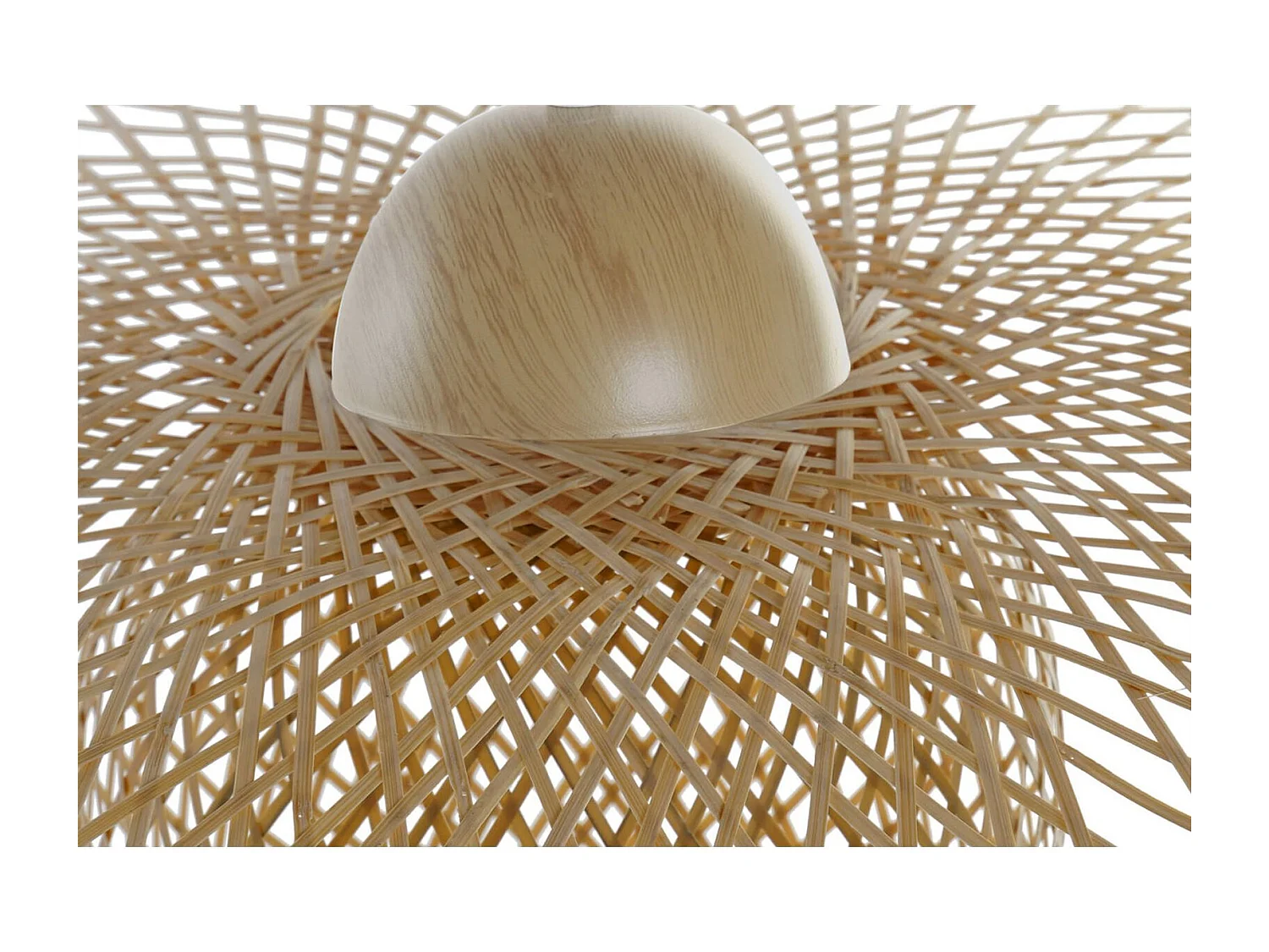 Suspension bambou tressé main pour intérieur chaleureux