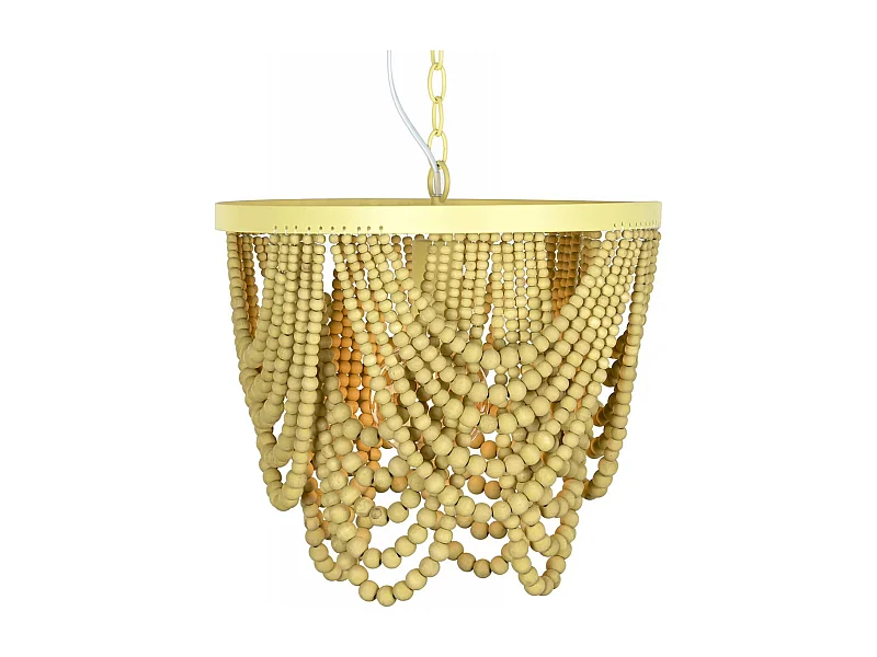 Suspension bois et métal design bohème chic