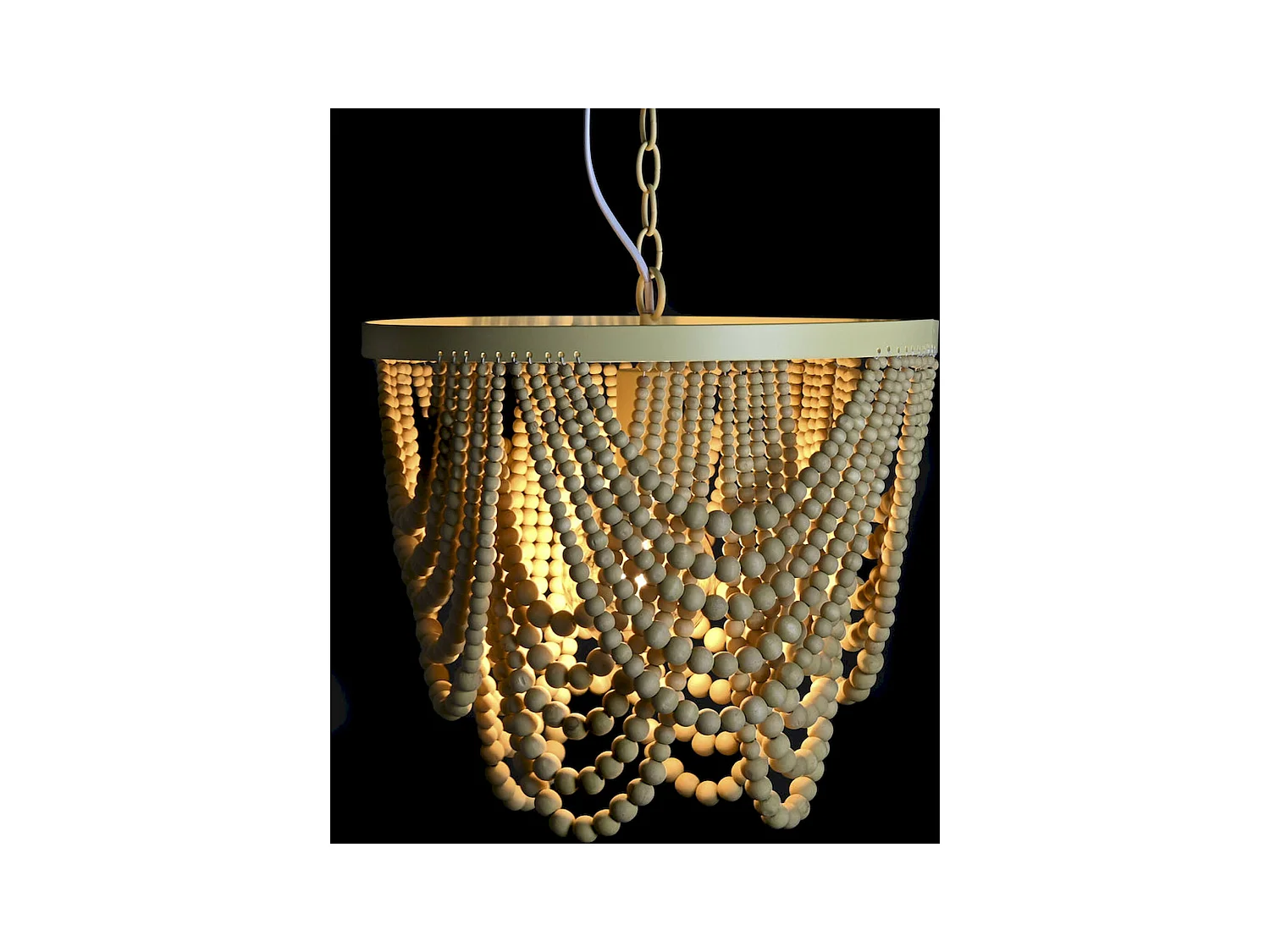 Suspension bois et métal design bohème chic