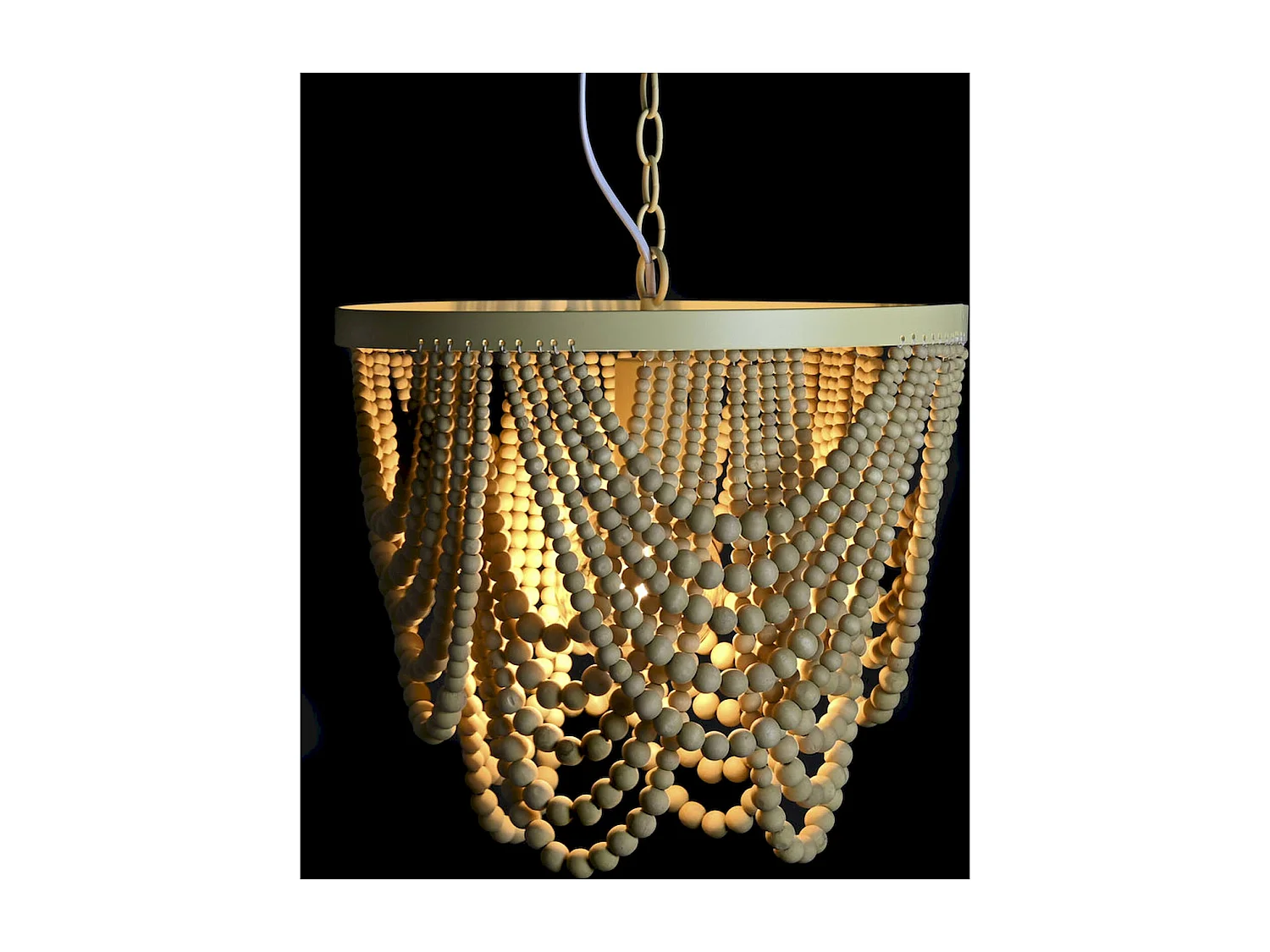 Suspension bois et métal design bohème chic