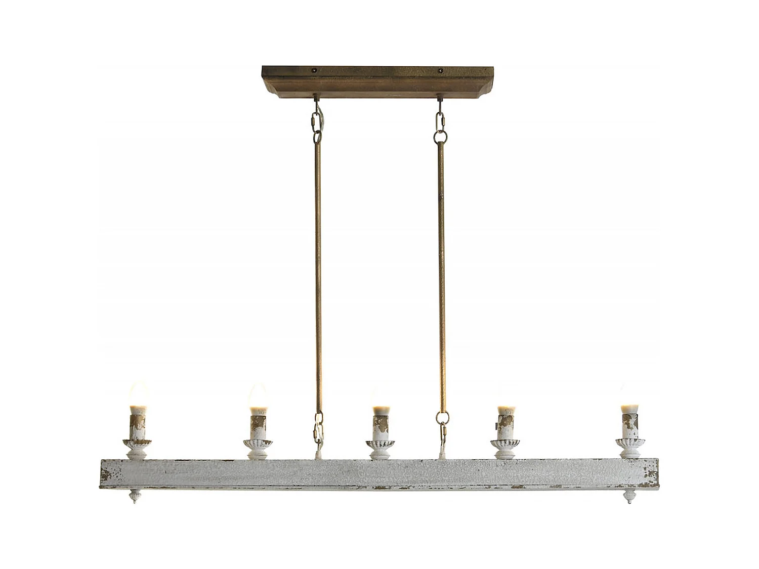 Suspension chic vintage en métal effet vieilli