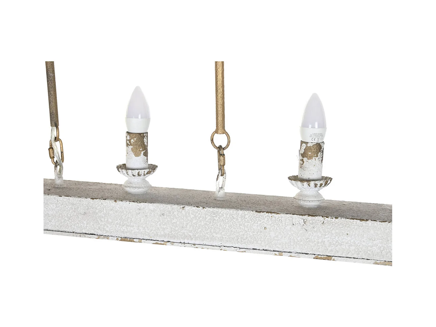 Suspension chic vintage en métal effet vieilli