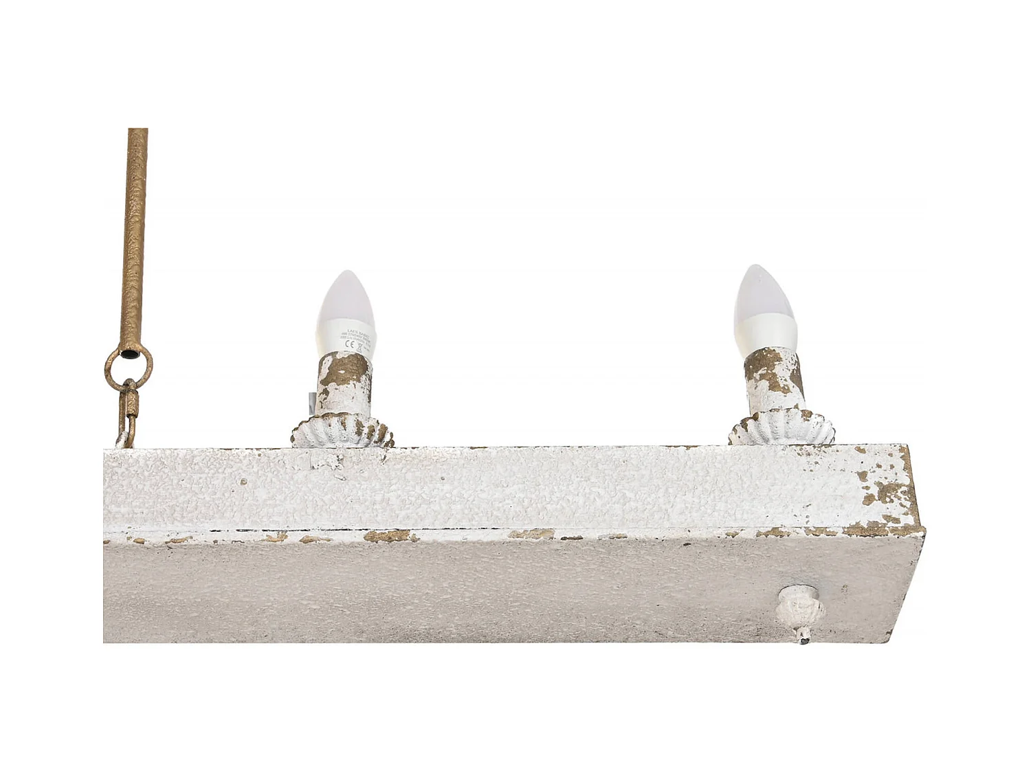 Suspension chic vintage en métal effet vieilli