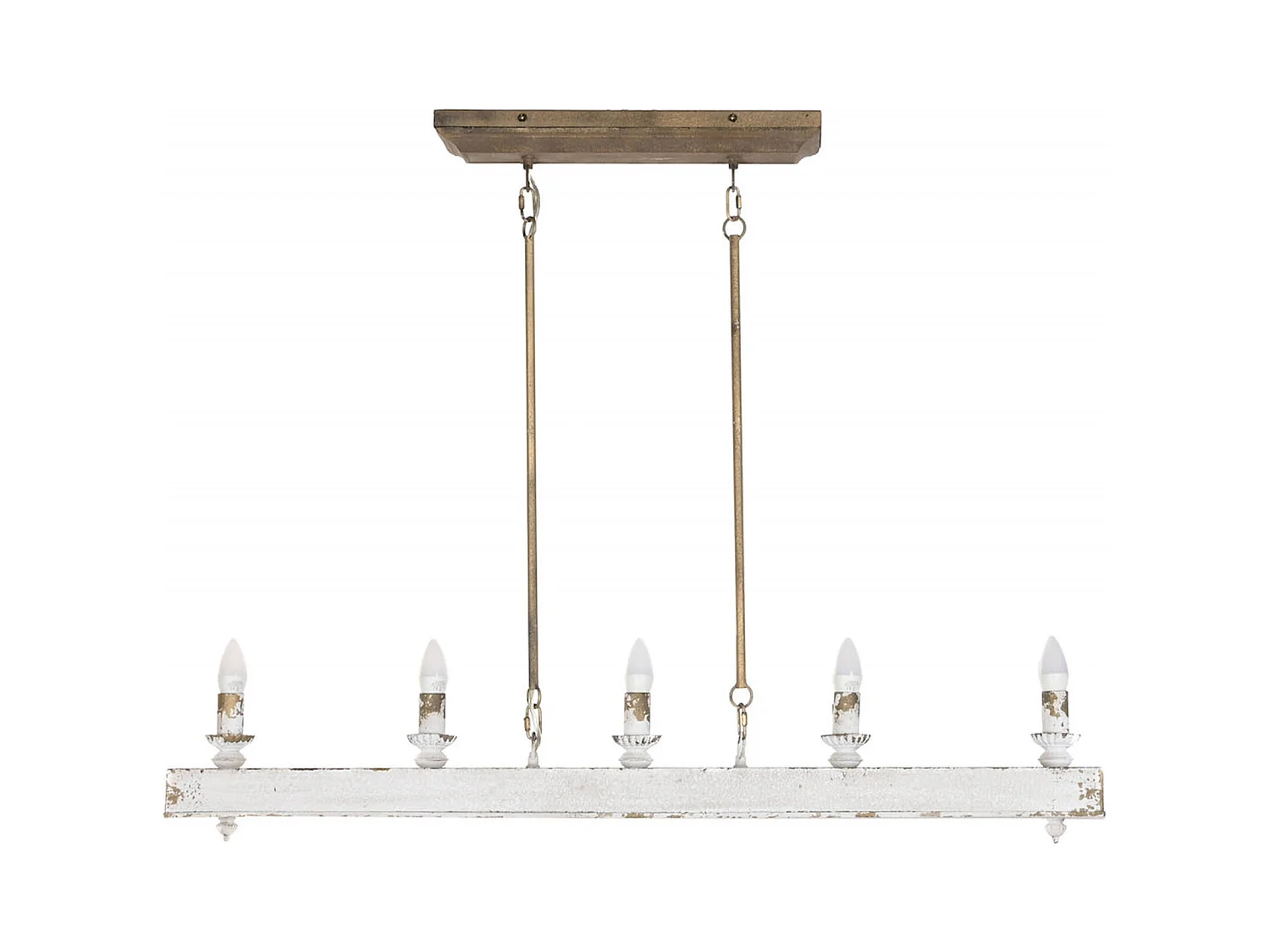 Suspension chic vintage en métal effet vieilli